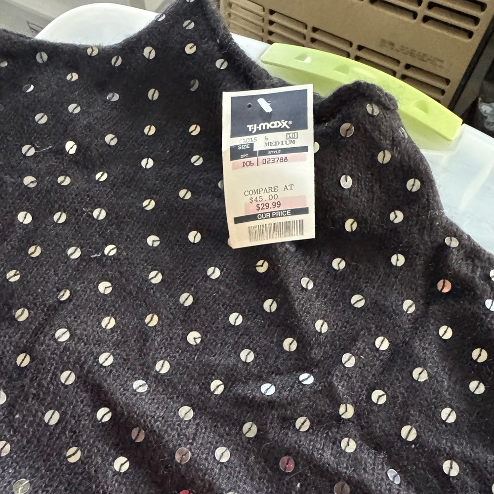 Chic Black Sequin Sweater